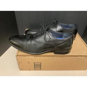 New! Mens Johnston & Murphy Sullivan Black Cap Toe Oxford Shoes. Size 13M. Nice!